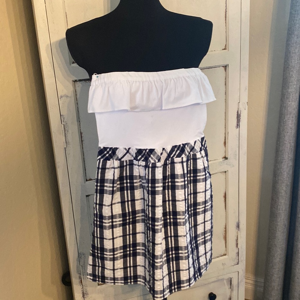 NWT LILLY PULITZER Esmeralda Dress Sucker For Plaid True Navy XS Retail $164